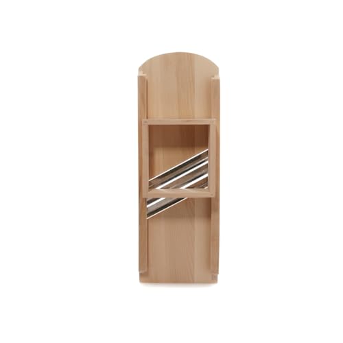 Bütic Holz Krauthobel Gemüsehobel Raspel FSC + optional Krautstampfer, Größe:Buche 56x19cm - 3 Messer