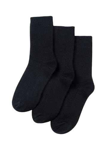 MELUSA Wool Cashmere Socks for Women, 3 Pairs Super Soft Warm Cozy Winter Gift Crew Socks