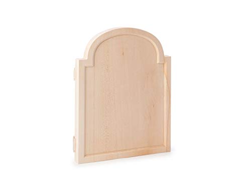 Tabla para icono Modelo R6 de 26x35 cm cavada con cuñas en madera de tilo en crudo