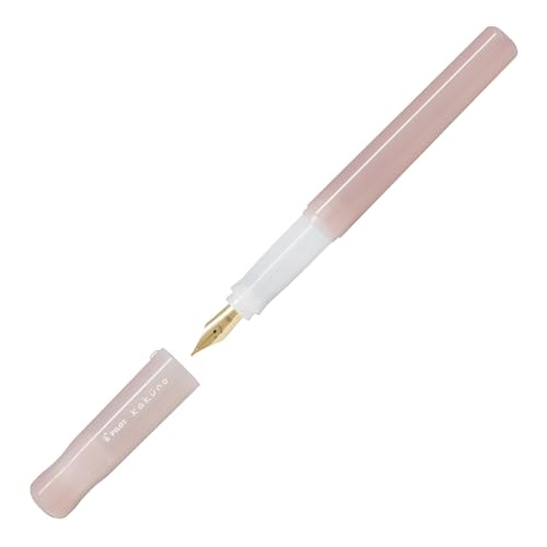 Image of Pilot Kakuno Fountain Pen Madoromi Color Series, Gold (Smiley Face) Medium Nib, Perfect for Beginners and Creative Expression, Pink, PFKA-1MDPM