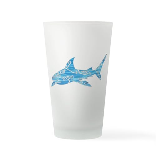 CafePress Great White Shark Grey Pint Glass, 16 oz. Drinking Glass