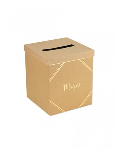 artifêtes Urne Liserai Naturel et Or 25 cm