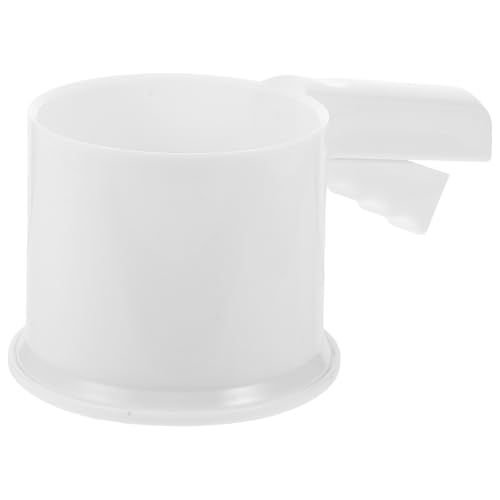 BESTYASH Tamizador de Harina Semi-automático Blanco Herramienta Multiusos para Repostería y Cocina Colador Reutilizable para Azúcar Polvo y Harina Utensilio Práctico y Fácil de Limpiar