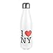 Bouteille Isotherme blanche au motif I love new-york