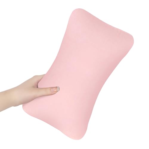 Blublu Park Mini almohada de algodón para dormir, 11'x7' pequeño cojín para siesta para niños pequeños, cuello, muñeca, lumbar y rodilla, almohada para mascotas (rosa - 1 pieza)