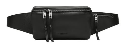 Sac banane LIEBESKIND Berlin Hera en cuir grainé noir, un élégant sac de créateur