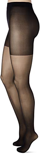 Wolford Individual 10 Tights For Women Sheer Shaping Pantyhose Reinforced Panty Shadow Toe Soft Waistband for All-Day Comfort Black Black X-Large2