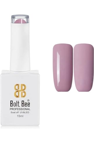 Image of Bolt Bee Soft Lilac Pink Color Gel Nail Polish Soak Off UV Gel DIY at Home 15ML Manicure Salon Nail Art