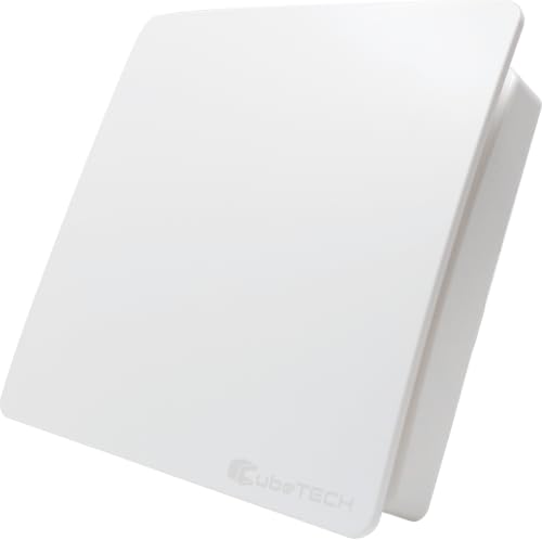 CubeTECH CTEF100t 100mm (4) Quiet Bathroom Extractor Fan with Timer Overrun Delay. White Smooth.