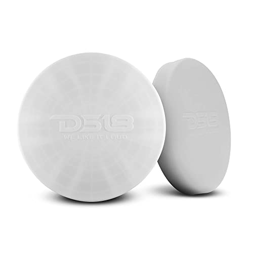 Image of DS18 Hydro CS-10 /WH 10 inch Silicone Marine Speaker Cover - Water, Dust and UV Rays Protection - Compatible with Tower Speakers - Great Durability - Special Edition (Pair)