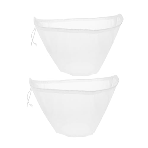 CLISPEED 2 piezas Bolsa Coladora de Malla Fina Filtro Reutilizable para Leche Vegetal Colador Multiuso para Cocina Bolsa de Filtro para Leche de y Jugos Práctico y Fácil de Limpiar
