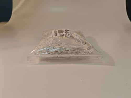 1000 Stück Weiße Polyester Schnur für Hängeetiketten Einwege Polyester Schnur mit Schnappverschluss zum Anbringen von Etiketten und Sicherheit Etiketten Befestigung Haken Schnur für Produkt