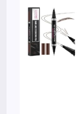 LAVONE Eyebrow Pencil, 2-in-1 Waterproof Eyebrow Pen, with 2 Tip Microblading Eyebrow Pencil and Ultra-Precise Brow Pencil, with Eyebrow Brush, Eyebrow Pencils for Women, Natural Hair-Like Brows - Dark Brown