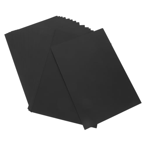 Angoily 20Pcs Black Blank Paper Retro Scrapbook Paper for Craft Projects Easy to Cut and Print for Invitations Business Cards and Stationery -  156G2008ZDN69