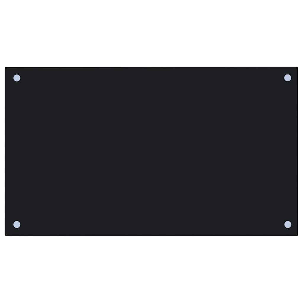 Küchenrückwände 2 STK. Schwarz 70x40 cm Hartglas,Heim & Garten,Küche & Esszimmer,Küchenhelfer & -utensilien,Schwarz,9.62 kg-3315795