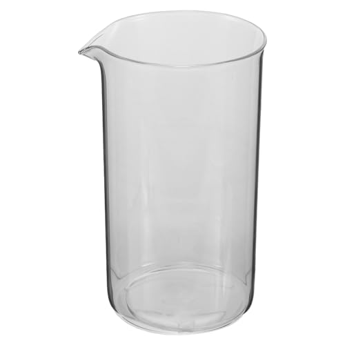 Operitacx Jarra de Vidrio para Prensa de Café de 800ml Rendimiento Antiexplosión y Extracción Manual, Adecuado para Cocina y Uso en Casa Diseño Moderno y Elegante