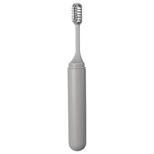 Cepillo de dientes de viaje, cepillo de dientes plegable de cerdas con cabeza desmontable, herramienta de limpieza portátil para mochileros, camping, trabajo, hotel, kit de higiene de viaje