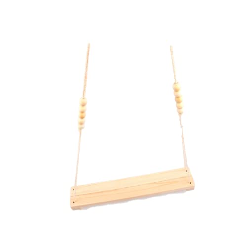 AOVNA Chicken Swing Wooden Hanging Swing Durable Chicken Swing Perch Hanging Toy for Chicken Bird, Brown, 39.5*7*110cm - Image 2