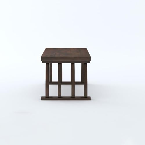Image of MAMTA DECORATION Solid Sheesham Wood Coffee Table for Living Room | Wooden Center Table for Home, Hall, Office & Lounge | Modern Teapoy /Tea Table | Rectangular Wooden Coffee Table | Walnut Finish