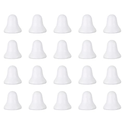 STOBOK 20 Stück Bastelschaumglocken Weißes Styropor Weihnachtsglocken Styroporglocken Formen Cover