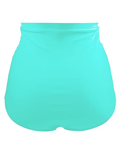 Image of Tempt Me Women's High Waisted Swimsuit Bottom Tummy Control Ruched Bikini Bottom Vintage Swim Bottom Tankini Briefs
