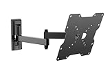 Meliconi CME EDR200 Supporto TV a Parete con Doppio Braccio, 26"-40", VESA 75-100-200, Orientabile e Inclinabile, Estensione 39 cm, Portata 17 kg, Nero