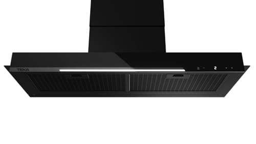TEKA Campana Extractora Integrada 90 cm, 3 Velocidades + 1 Intensiva, Motor EcoPower, Iluminación LED, Filtros Metálicos, Recirculación, Clase Energética A+, Integra GFI 97350 EOS BK