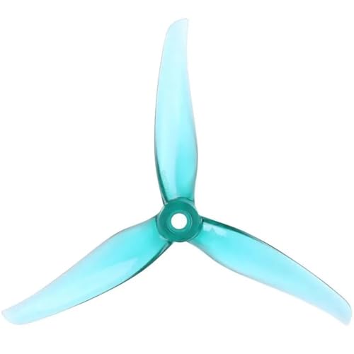 Hélice à 3 pales 5 pouces F5 5140 pour drone de course FPV cyan