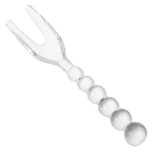 ibasenice Artistic Glass Forks for Desserts and Coffee Durable Easy to Clean Moistureproof for Tea Sugar Ice at Home Parties