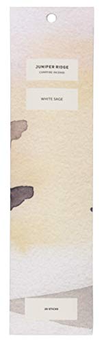 Juniper Ridge All-Natural Aromatic Campfire Incense - Long-Lasting Bamboo Sticks - Aromatherapy & Meditation Therapy - No Synthetic Fragrance - White Sage - 20 Count #TOP2