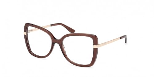 Gafas GUESS GU50245 de ver cuadradas color marrón oscuro para hombre con montura de pasta