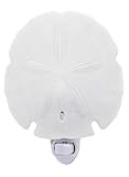 Florida Shells and Gifts Inc. Seashell Night Light Real White Sand Dollar Beach Decor w. On/Off Swit