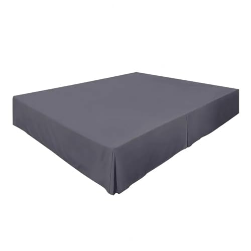 YGSGJSP Faldón de Cama Falda de Cama de Color sólido for Hotel, Falda de Cama Queen, fácil instalación, 14 Pulgadas, a Medida, Resistente a la decoloración, for Dormitorio(Grey,L)