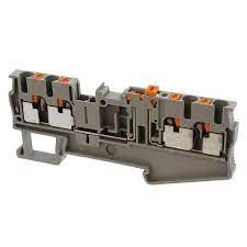 3210172, Conn Term Block DIN Rail Disconnect, 1row 4conn, Push-InConn 26-12AWG Gray 5.2mm W