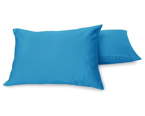 Luxury 200 Thread Count Egyptian Cotton bedding Soft Pair Of Pillowcases (Teal, Pillowcases: 50x75cm)