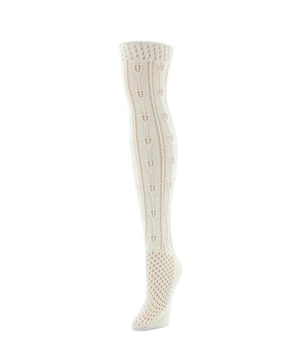 Image of MeMoi Jumbo Cable Over The Knee Cotton Blend Warm Socks