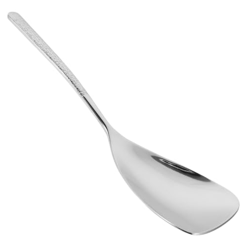 SHOWERORO Cuchara para Servir de Acero Inoxidable Diseño Europeo Martillado, Utensilio Grande para Porcionar Alimentos, Fácil de Limpiar, Adecuado para Reuniones Familiares y Hogar