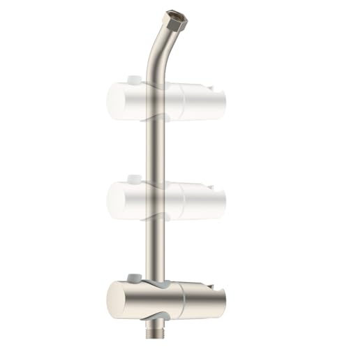 Hibbent Shower Slide Bar with Handheld Shower Head Holder, Stainless Steel Shower Arm Extension Sliding Bar, Height & Angle Adjustment Showerhead Holder, Brushed Nickel - image 1