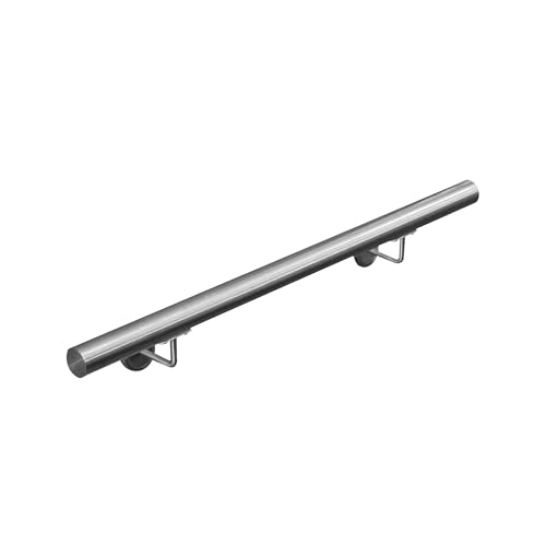 Main courante 304 acier inoxydable rampe escalier barre appui V2Aox 50-200 cm, Longueur:50 cm