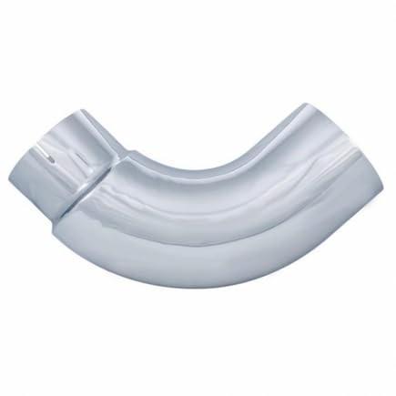 United Pacific E490-65-1313 Exhaust Elbow Expanded, Chrome, 90 Degree, Reduce 6" O.D. to 5" I.D. 13" X 13"