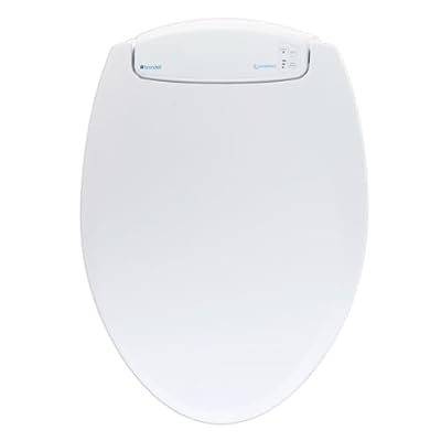 Brondell L60-RW LumaWarm Heated Toilet Seat with Night Light, 3 Temperature Settings, Gentle Close Lid,Easy Installation,Built-In Controls,Round,White