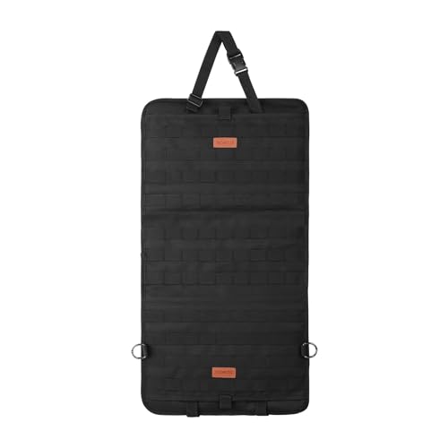BIZOCO Seat Back Organizer & camping bag Convertible Front Seat Organizer Bag with Shoulder Strap, 2 in 1 Tactical Car MOLLE Panel Back Seat Car Organizer for All Vehicles