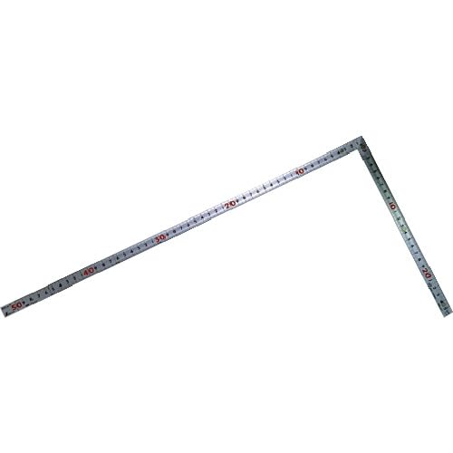 シンワ測定(Shinwa Sokutei) 曲尺 同厚同目 シルバー50cm マグネット付 10175