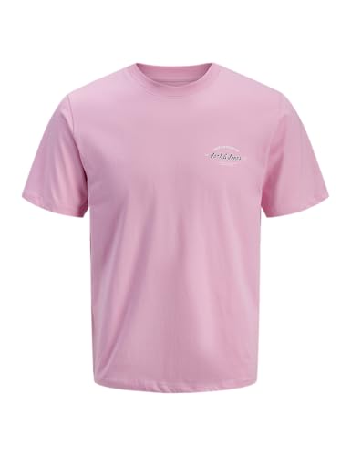 JACK & JONES Jjbrandon tee SS Crew Neck Pls - Talla Grande, Prism Rosa., 5XL