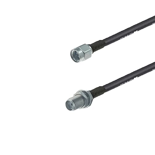 Câble SMA mâle femelle cloison RG174 nickelé 5m pour liaison antenne 3G 4G sans perte