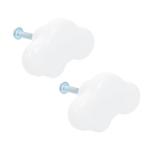 TOYANDONA Elegant Cloud Door Handle Set Porcelain Knobs Single Hole Pull Handles for Household Renovation