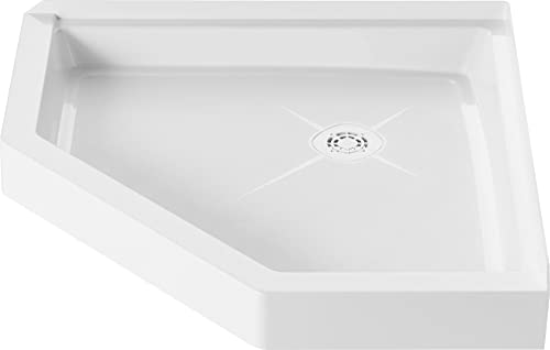 Proflo Pfsb3636Neowh Proflo Pfsb3636Neo Morenci 36" X 36" Neo-Angle Shower Base With Triple Threshold And Rear Drain #TOP1