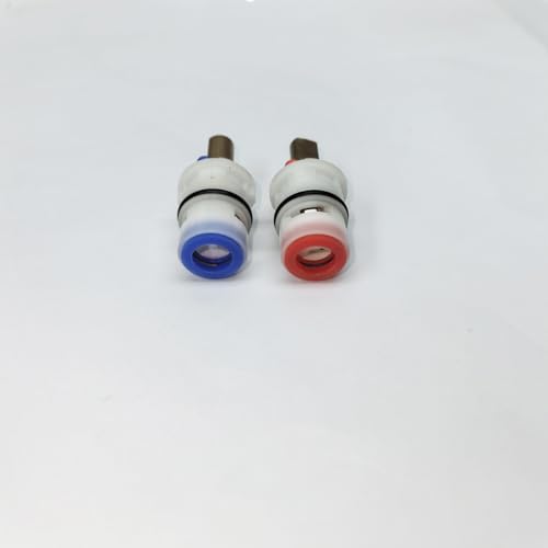 Ceramic Stem Disc Faucet Cartridge Replacement Bathroom Tap (1 Pair Hot & Cold) for Pfister 9608020 48/143/149 Series Valve Cartridge 9608060 Hot Valve Cartridge