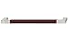 Produktbild HÄFELE Möbelgriffe Leder 111.71 Zinkdruckguss verchromt matt mit Leder-Einlage dunkelbraun verchr matt / Einl dunbrau A=172 / B=34 / C=160mm