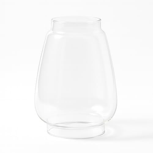 SHOBHANA ENTERPRISES Chimney for Hurricane Lantern | Cover for Diya, Lamp & Lantern | Wind Protector Chimney for Akhand Jyot, Candle Holders (Glass Cover Only, Without Diya) (Clear, 6 cm Bottom Dia)